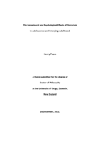 The Behavioural and Psychological Effects of Ostracism In Adolescence and Emerging-Adulthood