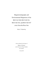 Magnetostratigraphy and Environmental Magnetism of the RS15-LC100, RS15-GC101, RS15-GC102, and RS15-GC107 cores from the Ross Sea