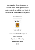 Investigating the performance of custom-made multi-spectroscopic probes as tools for tablets and kiwifruit assessment: towards tissue diagnosis