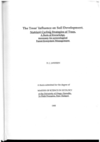 The Trees’ Influence on Soil Development. Nutrient Cycling Strategies of Trees. Fundamental Knowledge for synecological Forest Ecosystem Management.