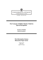 The concepts of hidden Markov model in speech recognition