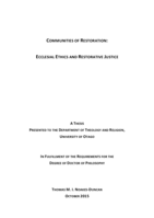 Communities of Restoration: Ecclesial Ethics and Restorative Justice