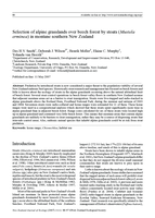Selection of alpine grasslands over beech forest by stoats (Mustela erminea) in montane southern New Zealand