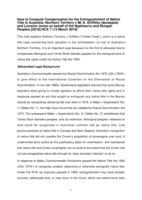 How to Compute Compensation for the Extinguishment of Native Title in Australia: Northern Territory v Mr A. Griffiths (deceased) and Lorraine Jones on behalf of the Ngaliwurru and Nungali Peoples