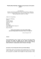 Machiavellian marketing: justifying ends and means in the modern politics