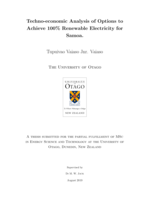 Techno-economic Analysis of Options to Achieve 100% Renewable Electricity for  Samoa