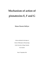 Mechanism of action of pinnatoxins E, F and G