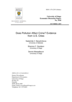 Does Pollution Affect Crime? Evidence from U.S. Cities