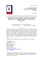 Sensitivity of technical efficiency estimates to estimation approaches: an investigation using New Zealand dairy industry data