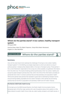 Where do the parties stand? A low carbon, healthy transport system
