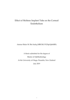 Effect of Molteno Implant Tube on the Corneal Endothelium