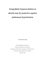 Sympathetic hyperexcitation in obesity may be protective against pulmonary hypertension