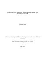 Intakes and food sources of dietary protein among New Zealand adolescents
