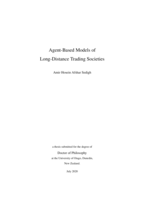 Agent-based models of long-distance trading societies