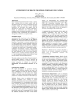 Antecedent of brand trust in e-tertiary education