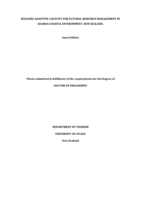 Building Adaptive Capacity For Natural Resource Management In Akaroa Coastal Environment, New Zealand.