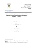 Optimal Bonus Points in the Australian Football League