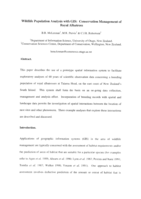 Wildlife population analysis with GIS: conservation management of royal albatross