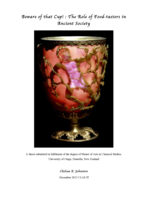 Beware of that Cup!: The Role of Food-tasters in Ancient Society