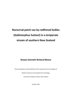 Nocturnal patch use by redfinned bullies (Gobimorphus huttoni) in a temperate stream of southern New Zealand