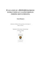 Evaluation of a BLIS Q24 postbiotic extract efficacy against biofilm-forming skin pathogens