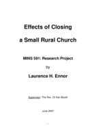 Effects of Closing a Small Rural Church