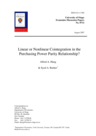 Linear or Nonlinear Cointegration in the Purchasing Power Parity Relationship?