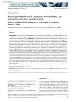 Exploring interprofessional, interagency multimorbidity care: case study based observational research.