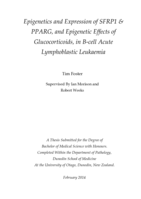 Epigenetics and Expression of SFRP1 and PPARG and Epigenetic Effects of Glucocorticoids in B-cell Acute Lymphoblastic Leukaemia
