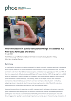 Poor ventilation in public transport settings in Aotearoa NZ: New data for buses and trains