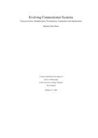 Evolving connectionist systems: Characterisation, simplification, formalisation, explanation and optimisation