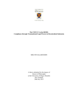 The UNFCCC in the REDD: Compliance through Transnational Legal Process in Decentralised Indonesia