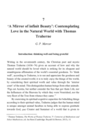 "[A] mirror of infinit beauty": Contemplating Love in the Natural World with Thomas Traherne