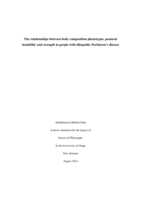 The relationships between body composition phenotypes, postural instability and strength in people with idiopathic Parkinson’s disease