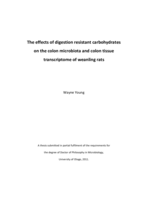The effects of digestion resistant carbohydrates on the colon microbiota and colon tissue transcriptome of weanling rats