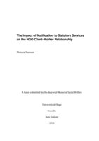 The Impact of Notification to Statutory Services on the NGO Client-Worker Relationship