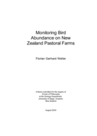 Monitoring bird abundance on New Zealand pastoral farms