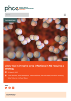 Likely rise in invasive strep infections in NZ requires a strategy