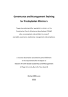 Governance and Management Training for Presbyterian Ministers