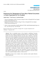 Preferences for Management of Near-Shore Marine Ecosystems: A Choice Experiment in New Zealand