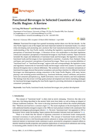 Functional Beverages in Selected Countries of Asia Pacific Region: A Review