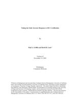 Taking the oath: investor response to SEC certification