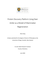 Protein discovery platform using deer antler as a model of mammalian regeneration