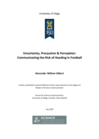 Uncertainty, Precaution & Perception: Communicating the Risk of Heading in Football