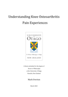Understanding knee osteoarthritis pain experiences