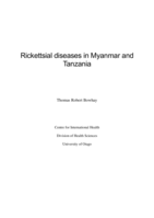 Rickettsial diseases in Myanmar and  Tanzania
