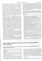 Road traffic practices among a cohort of young adults in New Zealand
