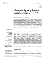 A Systematic Review of Consumer Perceptions of Smart Packaging Technologies for Food