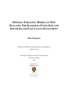 Optimal Foraging Models in New Zealand: The Kaikōura Fyffe Site and South Island East Coast Settlement
