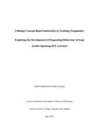 Utilising concept-based instruction in teaching pragmatics: Exploring the development of requesting behaviour of Iraqi Arabic-speaking EFL learners